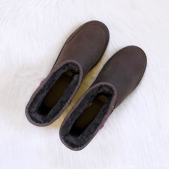 UGG Men’s Classic Mini Phillip Lim Flannel Check Boots - Picture 5 of 10